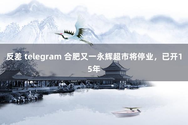 反差 telegram 合肥又一永辉超市将停业，已开15年