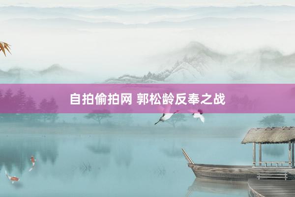 自拍偷拍网 郭松龄反奉之战